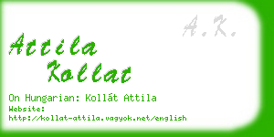 attila kollat business card