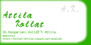 attila kollat business card